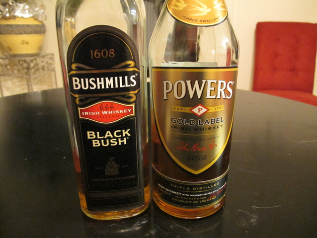 Black Bush and Powers Gold